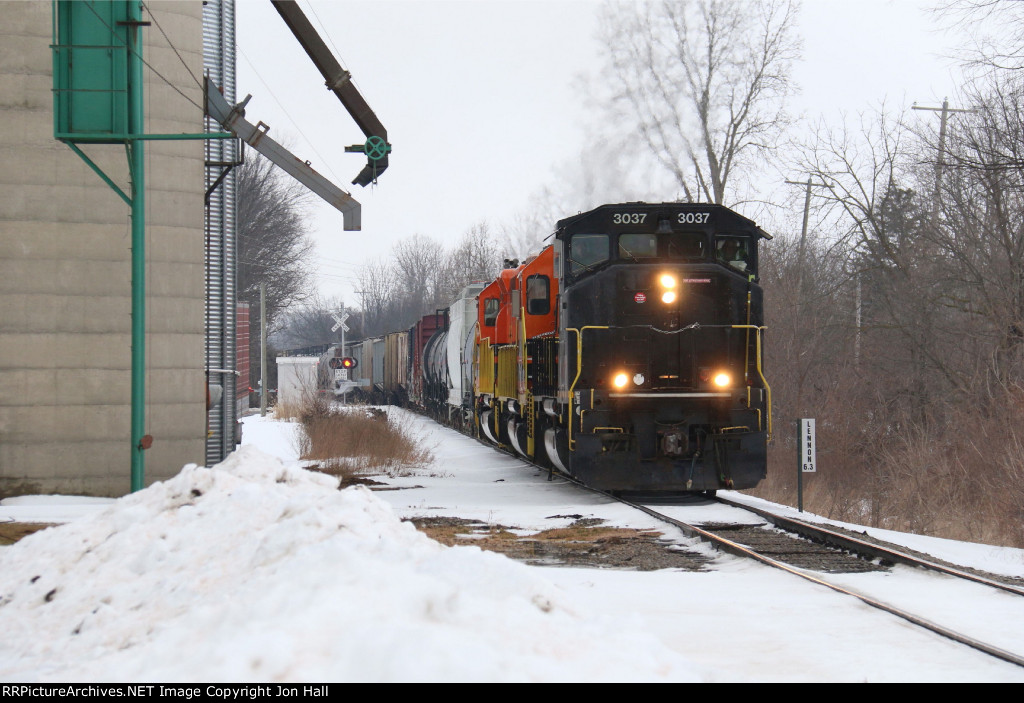 6.3 miles from Durand, 701 comes north through Lennon